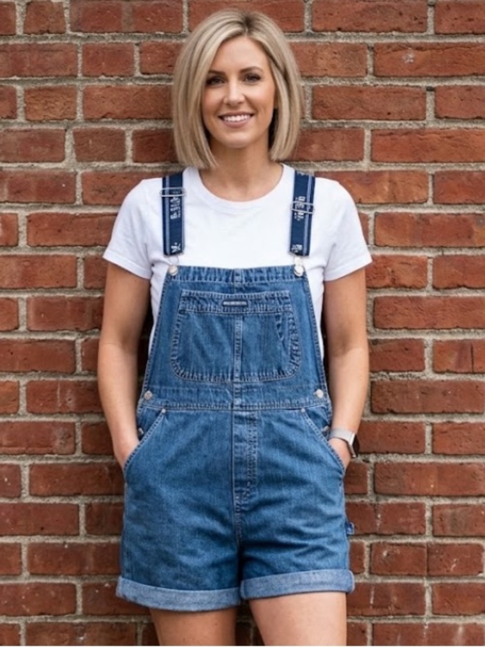 Vintage B.U.M. Equipment Vintage 90s Denim Shortalls Romper - Size Large